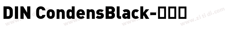 DIN CondensBlack字体转换